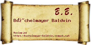Büchelmayer Baldvin névjegykártya